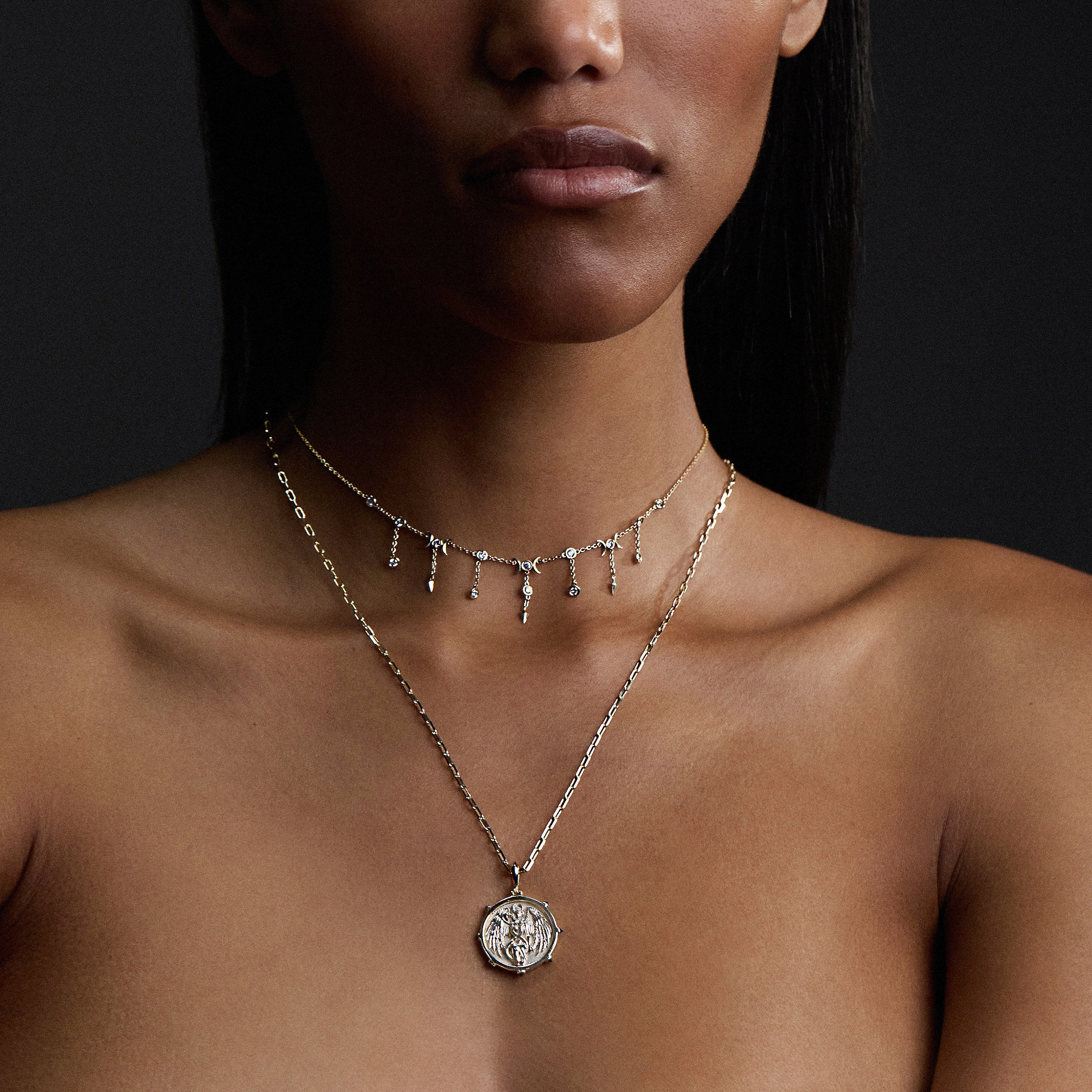 Awe Inspired Pendants 18k Yellow Gold Lilith Goddess Pendant