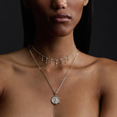 Awe Inspired Pendants 18K Yellow Gold Black Diamond Lilith Pendant