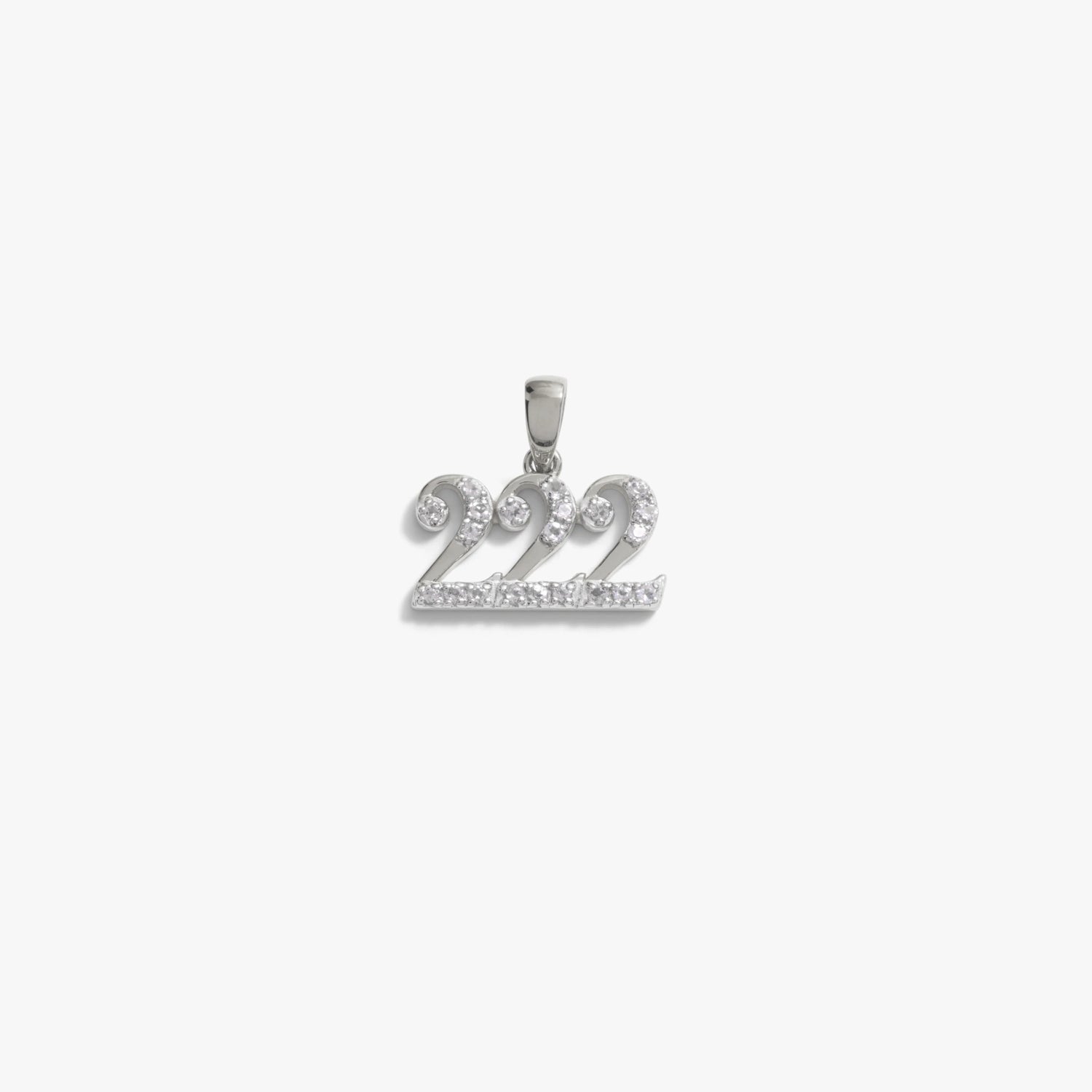 Awe Inspired Pendants 925 Sterling Silver / 222 Angel Number Amulet