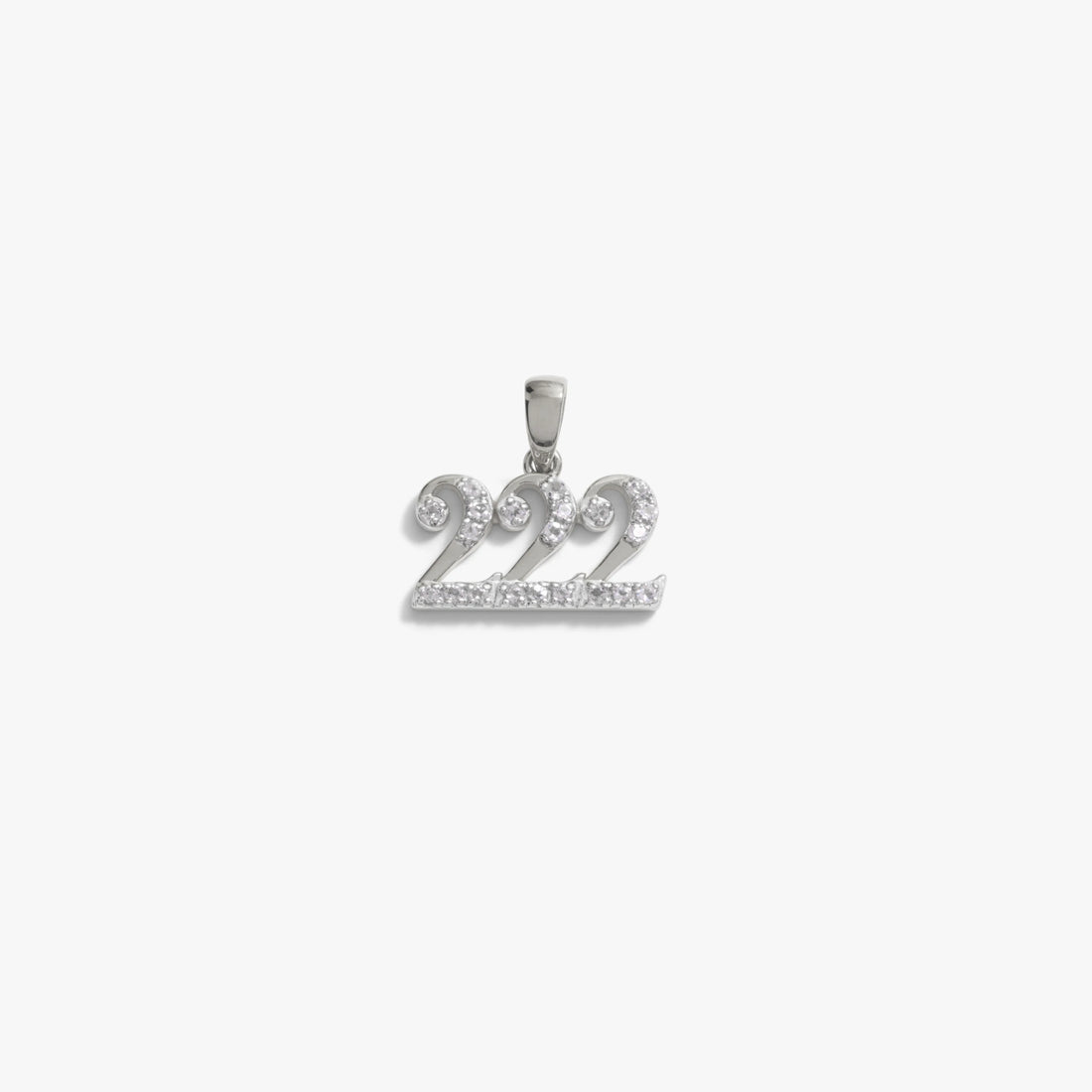 Awe Inspired Pendants 925 Sterling Silver / 222 Angel Number Amulet