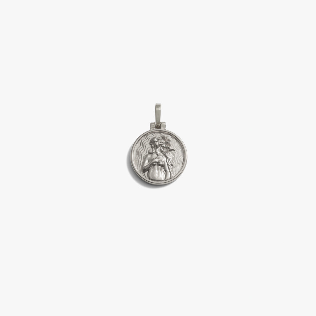Awe Inspired Pendants 925 Sterling Silver / Aphrodite Mini Goddess Coin Pendant