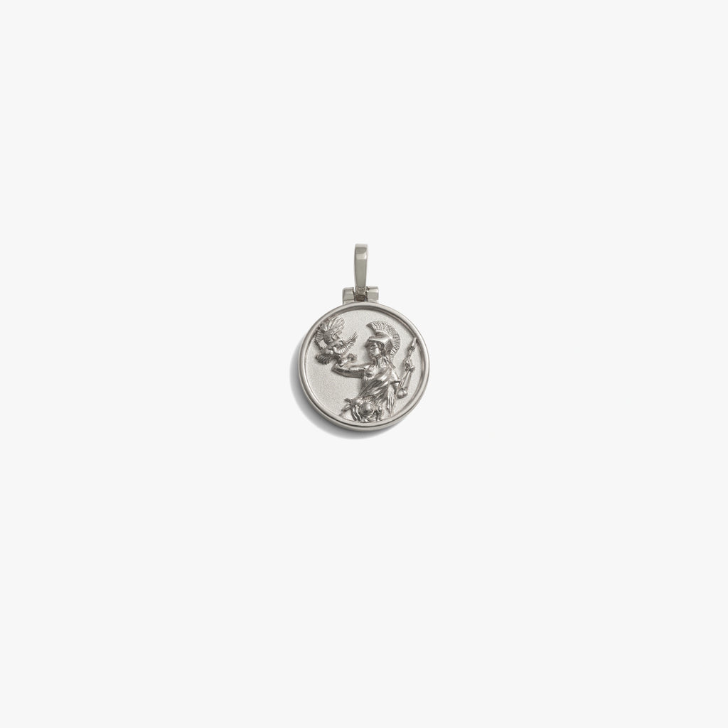 Awe Inspired Pendants 925 Sterling Silver / Athena Mini Goddess Coin Pendant