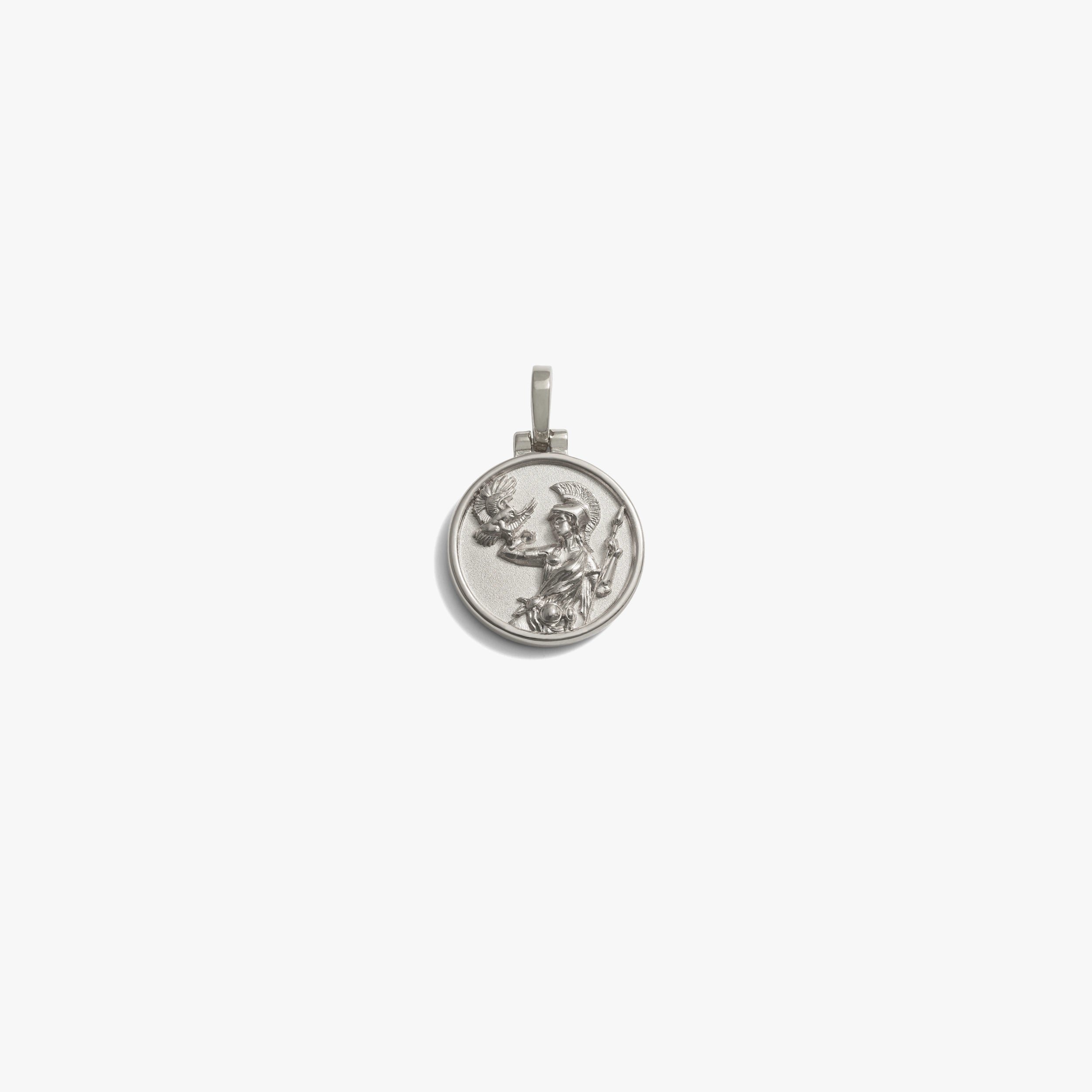 Awe Inspired Pendants 925 Sterling Silver / Athena Mini Goddess Coin Pendant