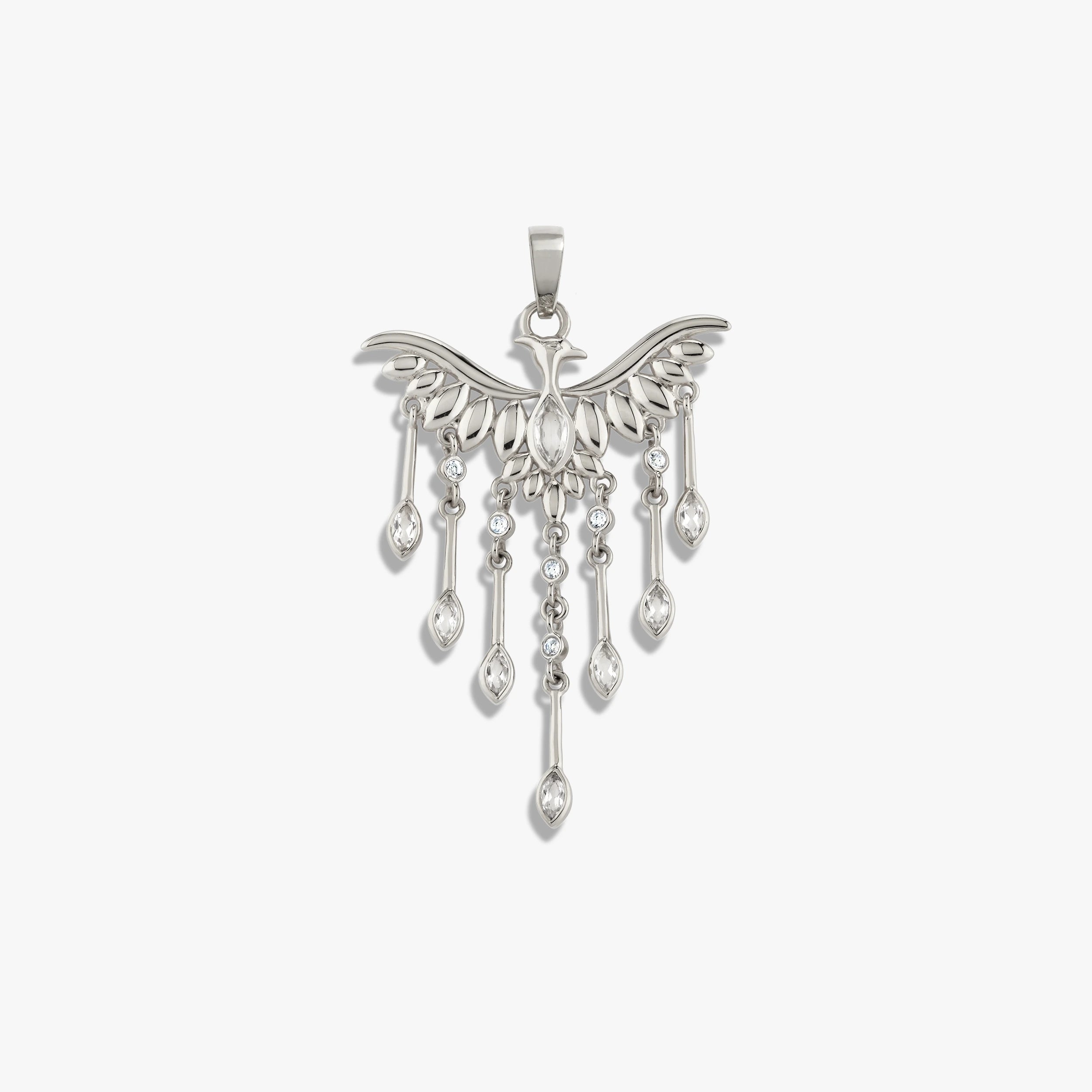 Awe Inspired Pendants 925 Sterling Silver Chandelier Phoenix Pendant