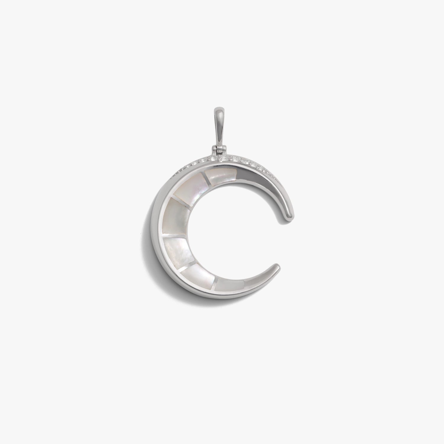 Awe Inspired Pendants 925 Sterling Silver Crescent Moon Pendant