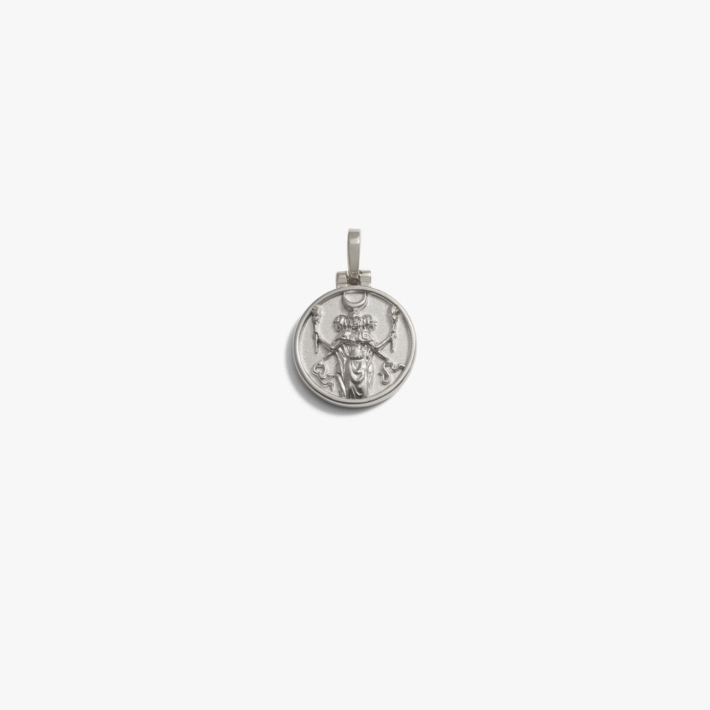 Awe Inspired Pendants 925 Sterling Silver / Hecate Mini Goddess Coin Pendant