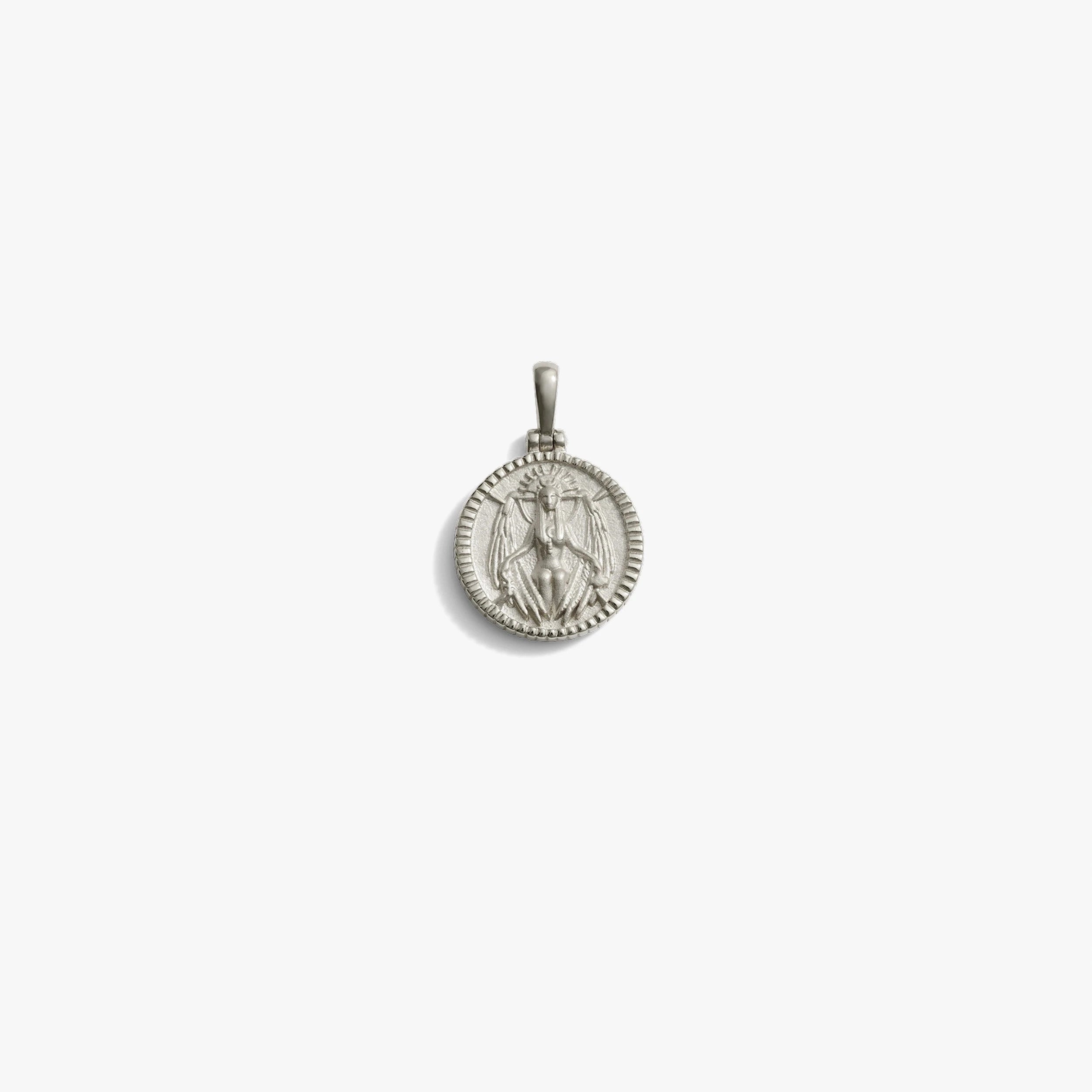 Awe Inspired Pendants 925 Sterling Silver / Lilith Mini Goddess Coin Pendant