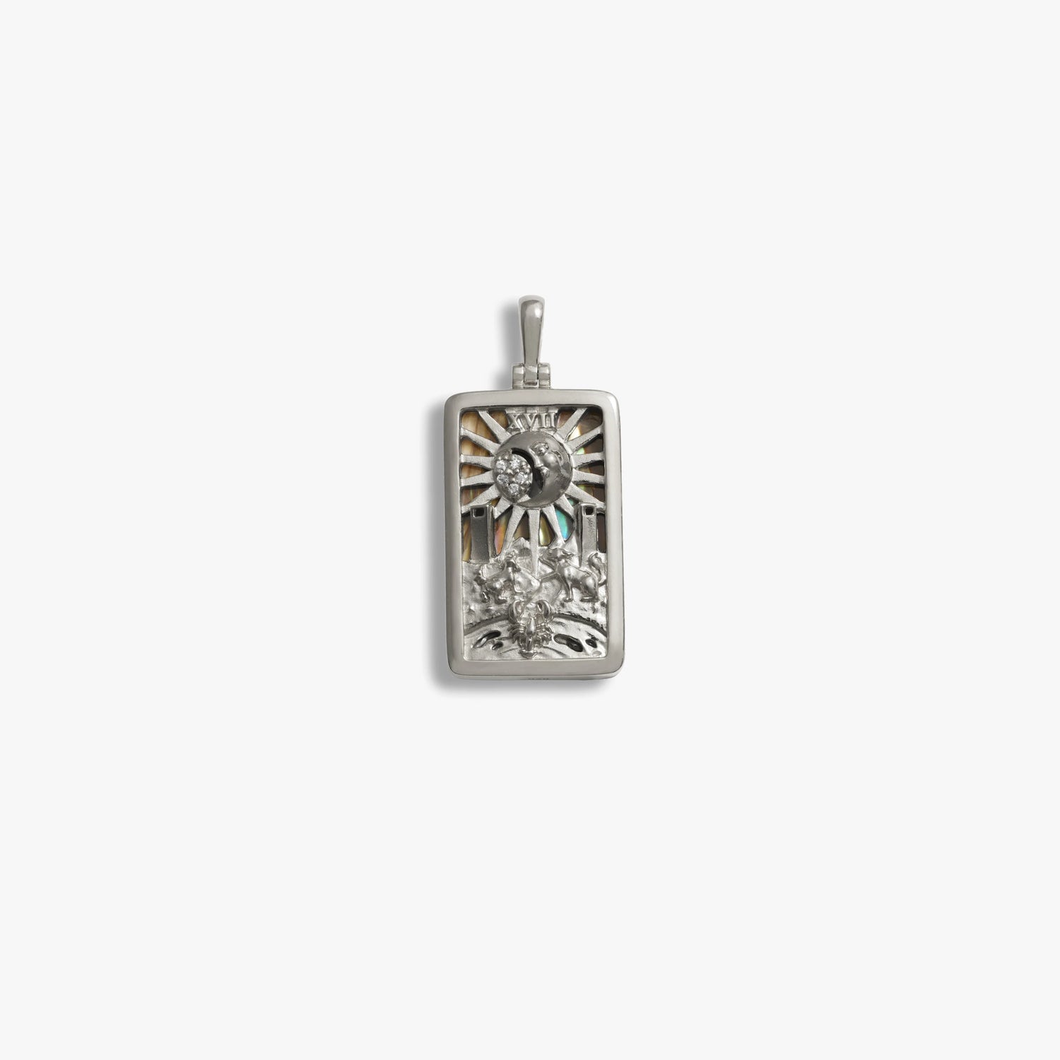 Awe Inspired Pendants 925 Sterling Silver / Moon Tarot Pendant
