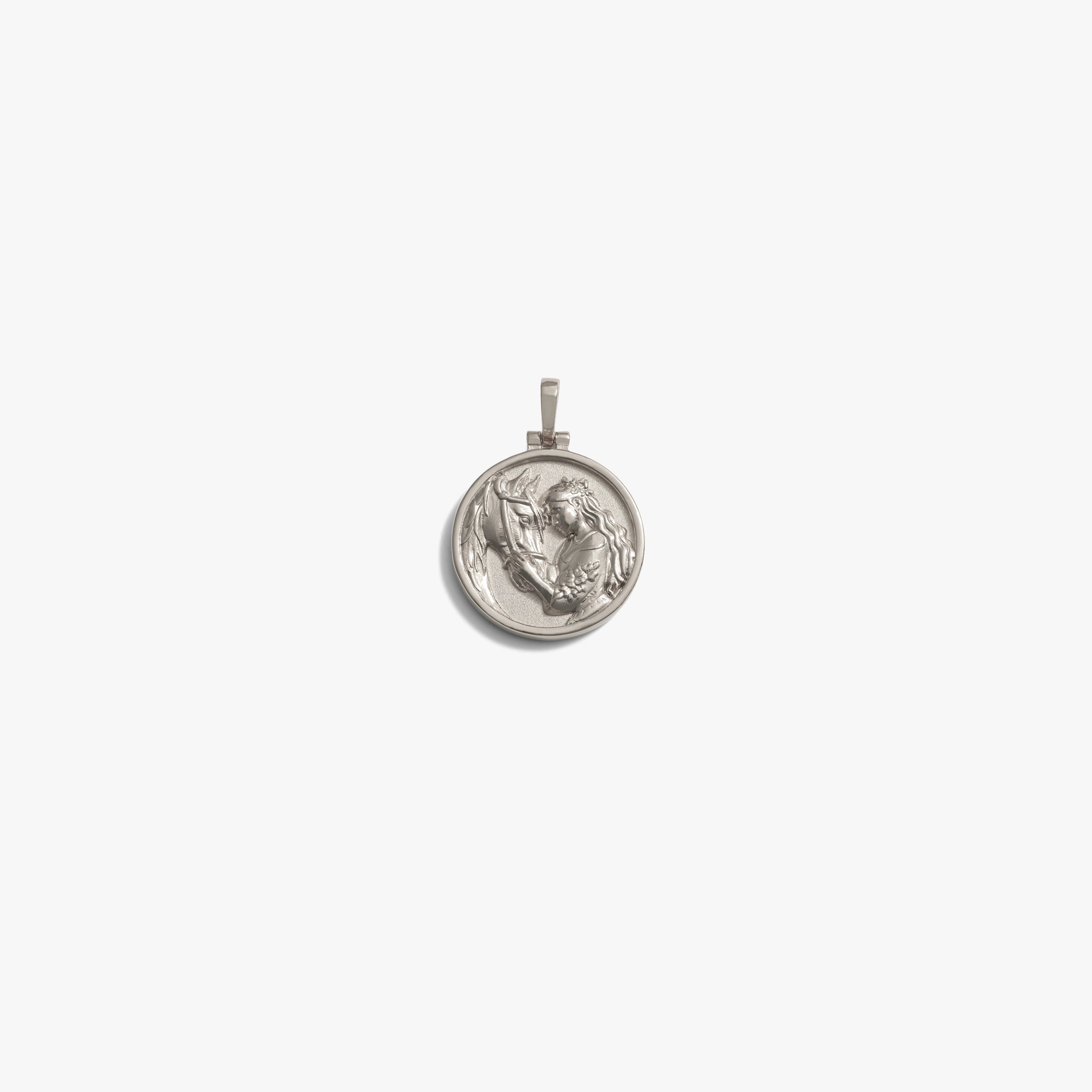 Awe Inspired Pendants 925 Sterling Silver / Rhiannon Mini Goddess Coin Pendant