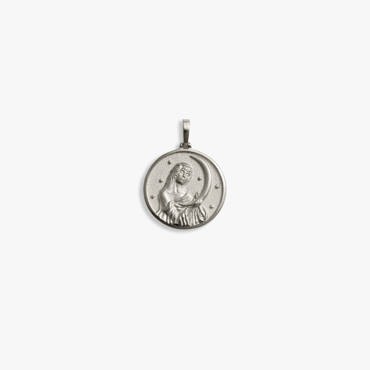 Awe Inspired Pendants 925 Sterling Silver / Selene Goddess Coin Pendant
