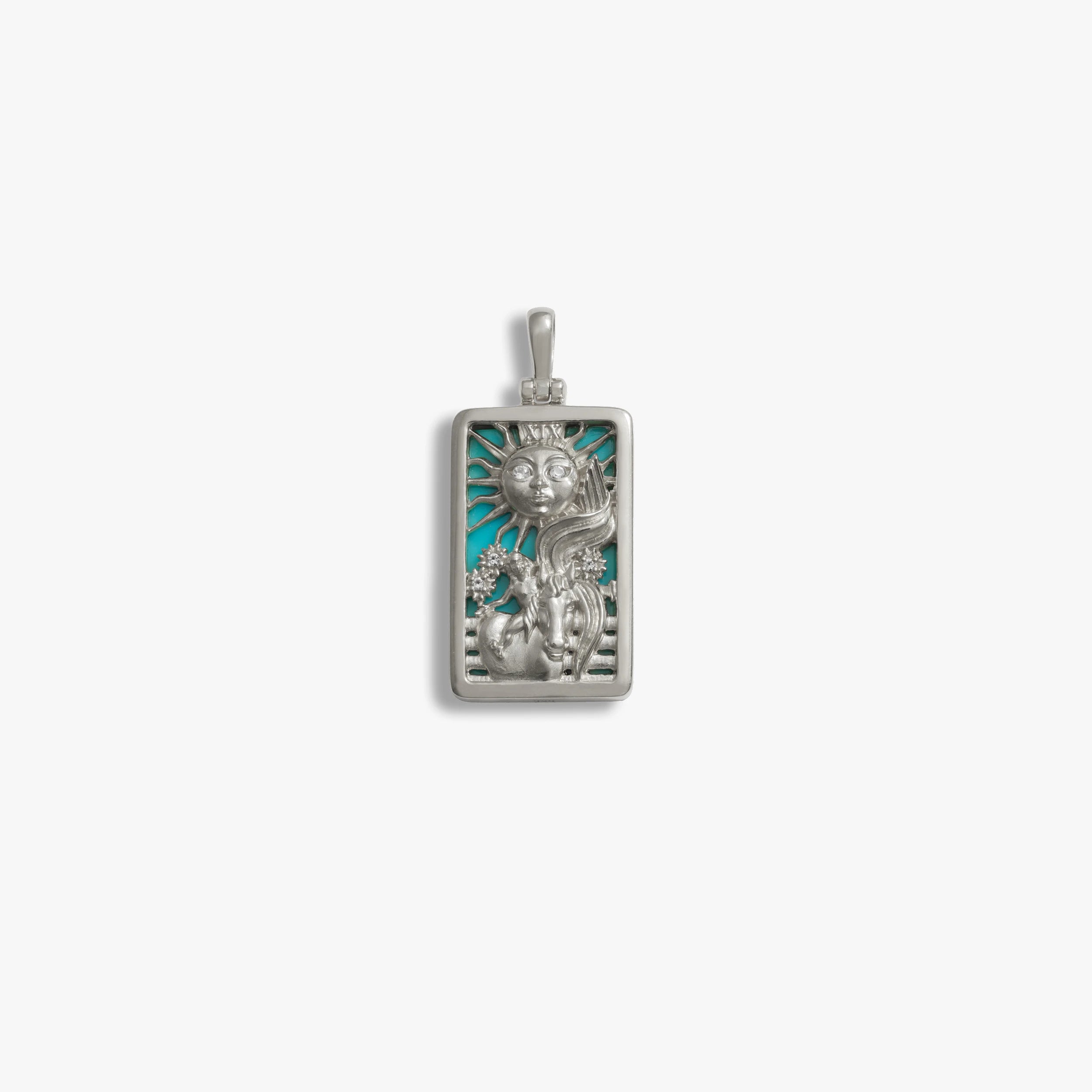 Awe Inspired Pendants 925 Sterling Silver / Sun Tarot Pendant