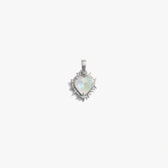 Awe Inspired Pendants 925 Sterling Silver / White Opal Heart of Thorns Amulet