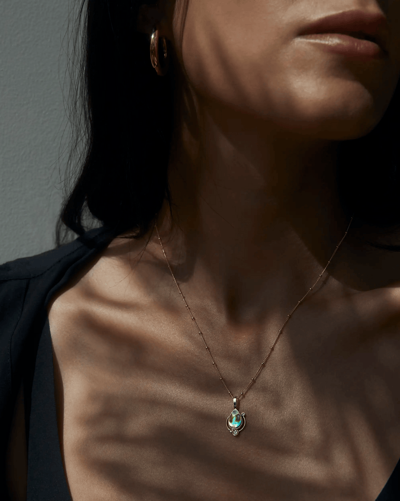 Awe Inspired Pendants Abalone / 14K Yellow Gold Vermeil Abalone Astral Amulet