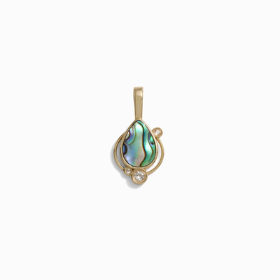 Awe Inspired Pendants Abalone / 14K Yellow Gold Vermeil Abalone Astral Amulet