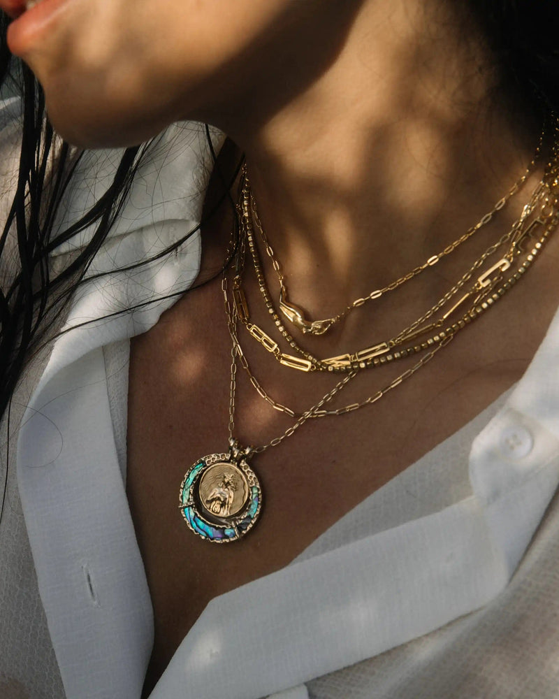 Awe Inspired Pendants Abalone Goddess Halo