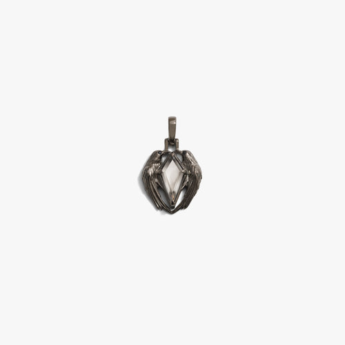 Awe Inspired Pendants Black Rhodium Raven Prism Amulet