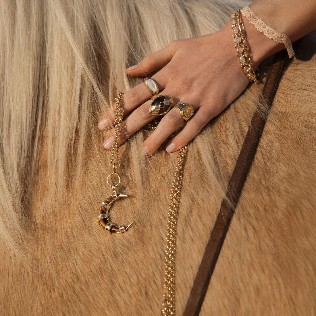 Awe Inspired Pendants Boho Moon Pendant