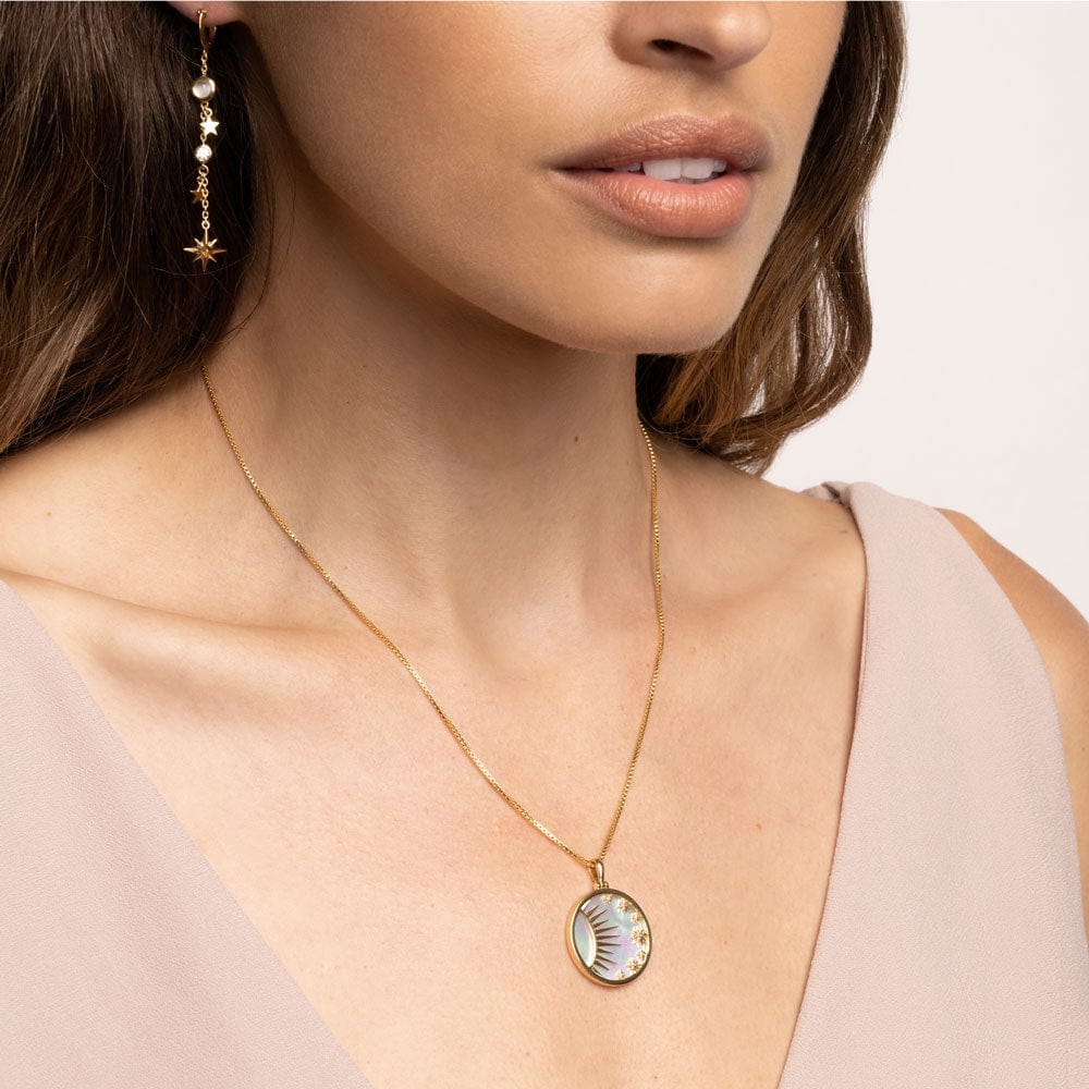 Awe Inspired  Pendants Celestial Mother of Pearl Amulet