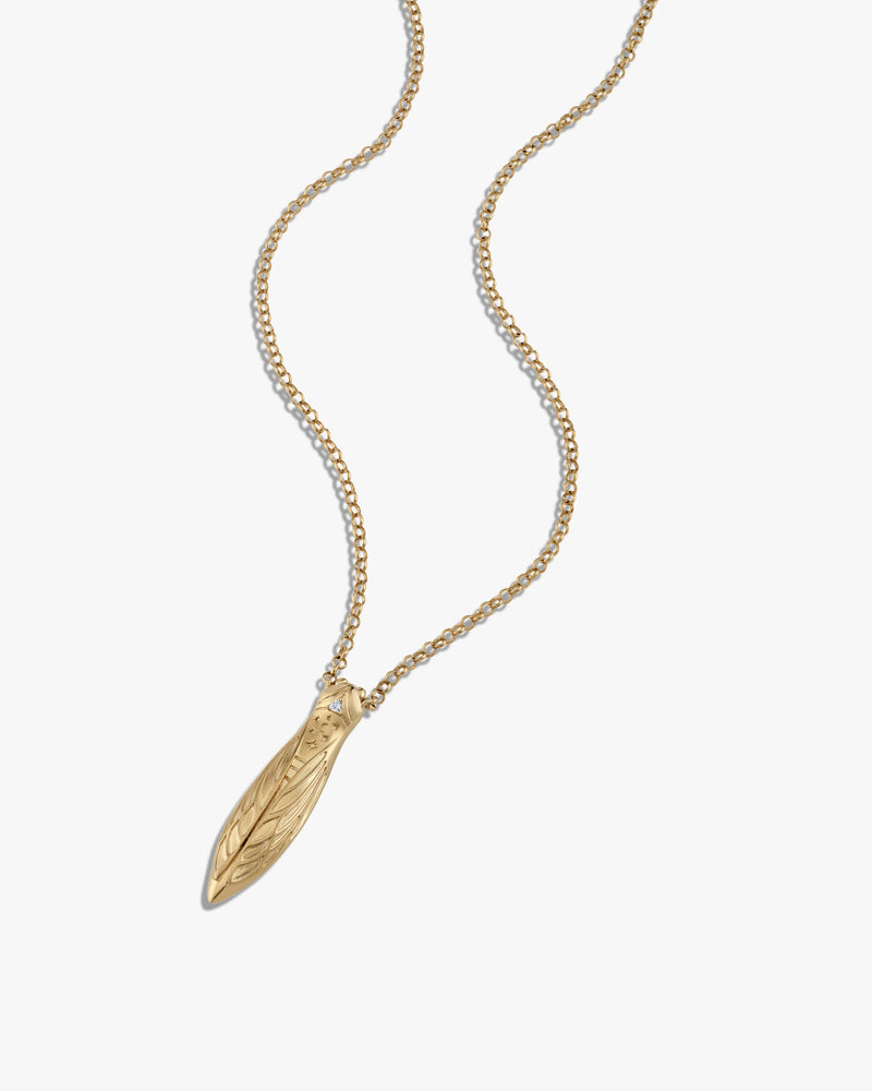 Awe Inspired Pendants Cicada Flower Vessel Necklace