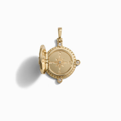 Awe Inspired Pendants Compass Locket