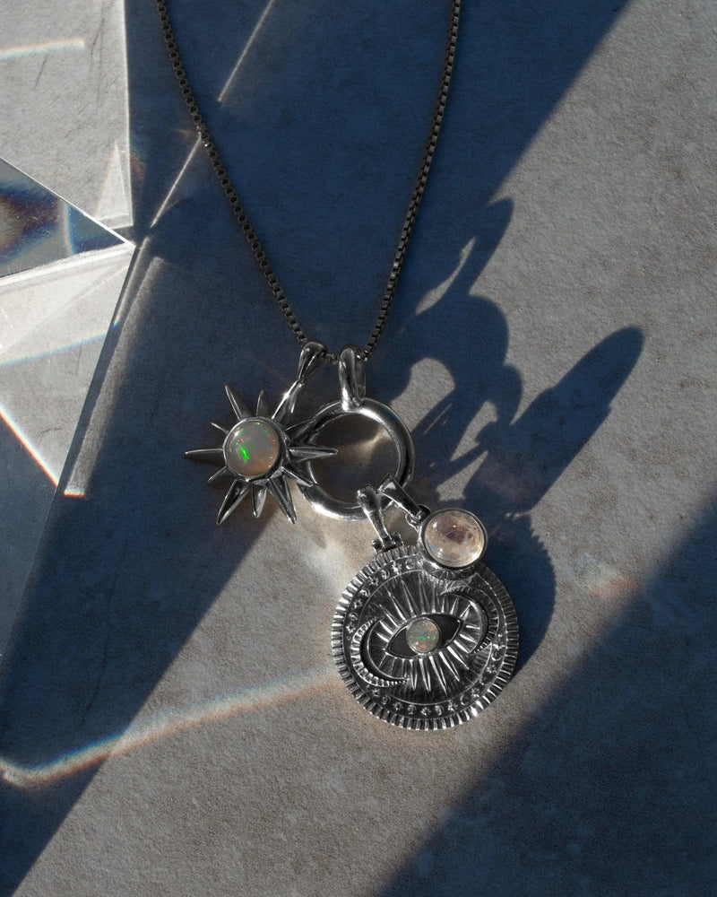 Awe Inspired Pendants Cosmic Eye Coin Pendant