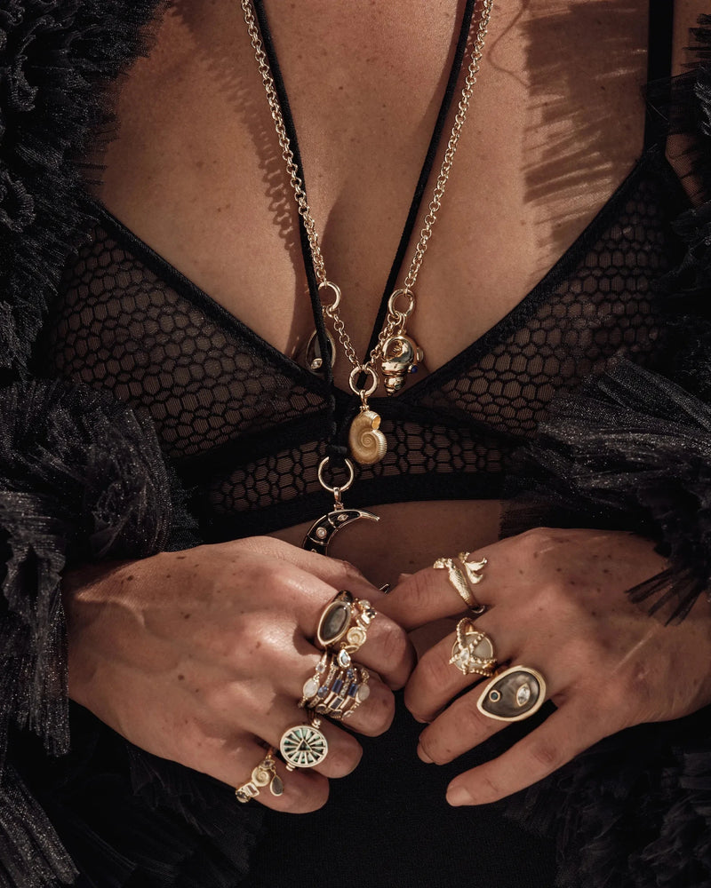 Awe Inspired Pendants Deep Sea Gemstone Conch Pendant