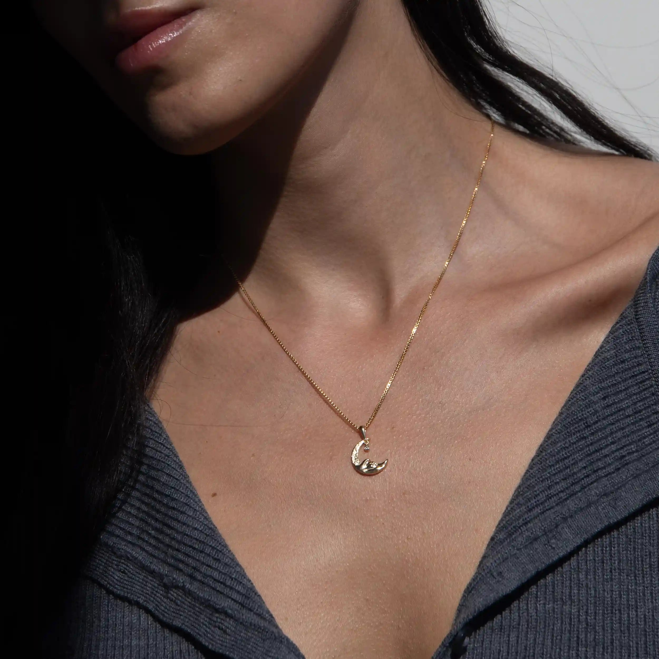 Diamond Moon Wave Amulet | Awe Inspired Diamond Moon Wave Amulet | Awe Inspired