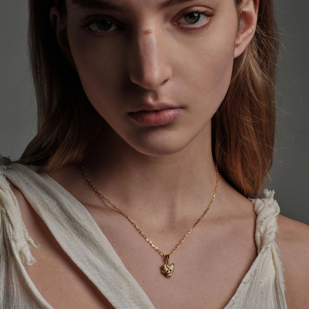 Awe Inspired Pendants Diamond Serpent Heart Pendant