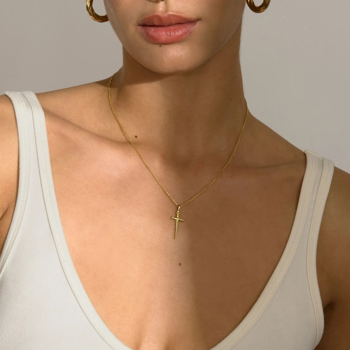 Awe Inspired Pendants Diamond Sword Amulet