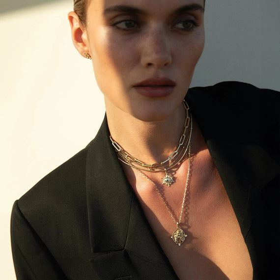 Awe Inspired Pendants Diamond Triple Moon Amulet