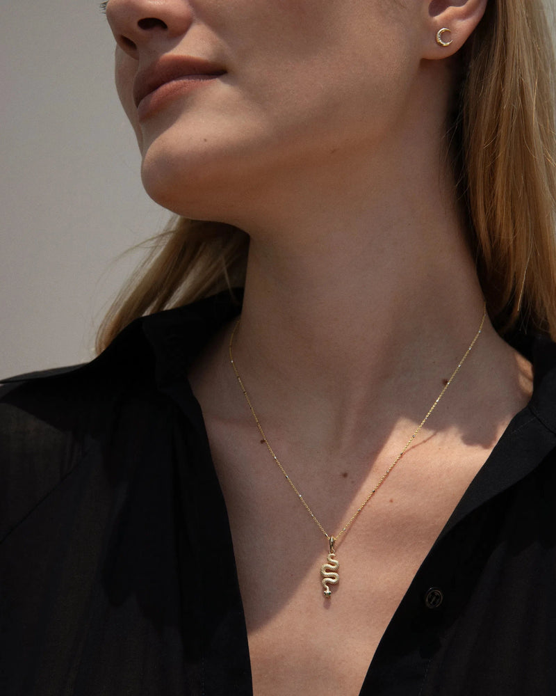 Awe Inspired Pendants Emerald Snake Amulet