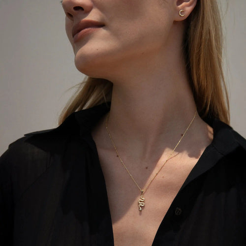 Awe Inspired  Necklaces Emerald Eye Snake Necklace
