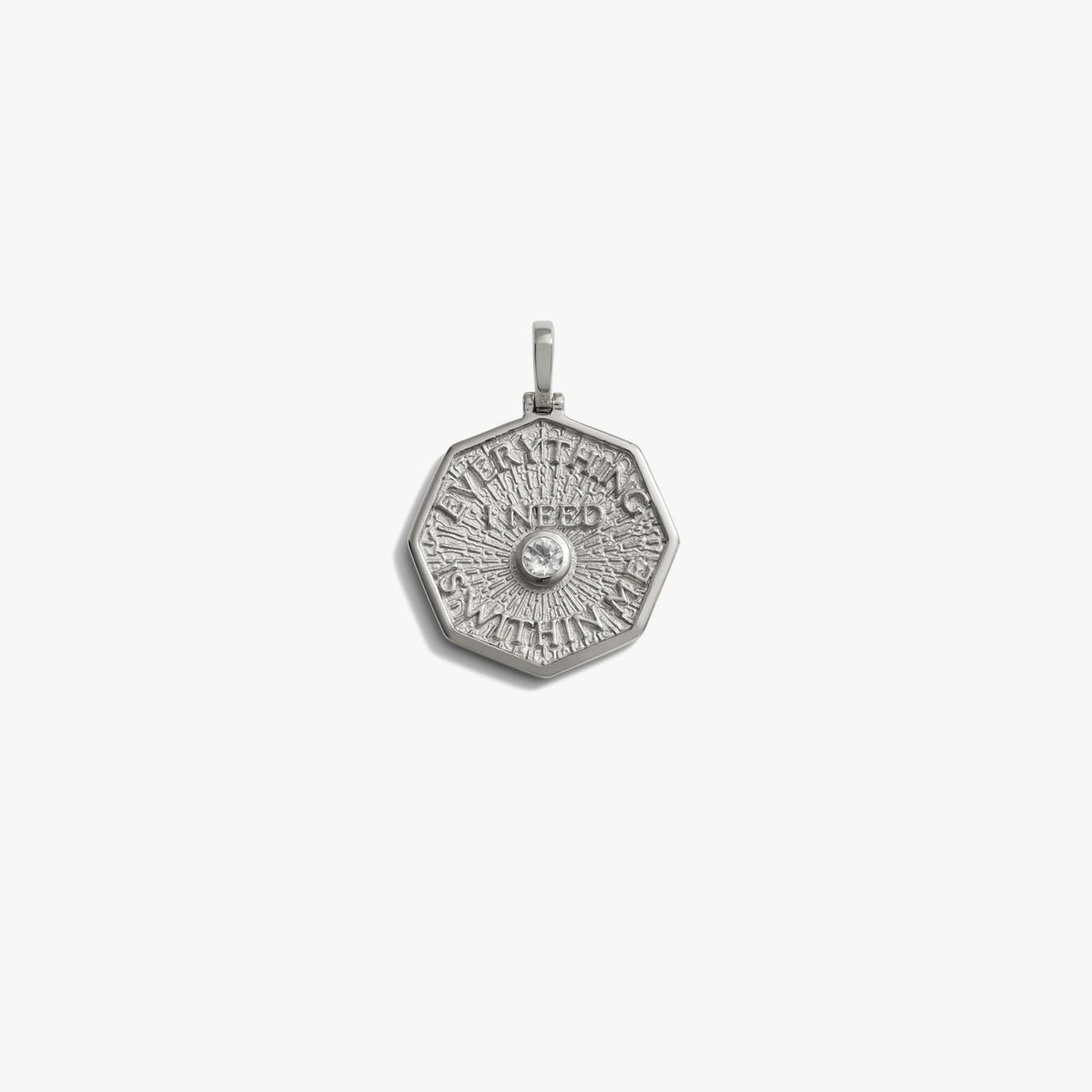 Awe Inspired Pendants Everything I Need is Within Me Affirmation Coin Pendant