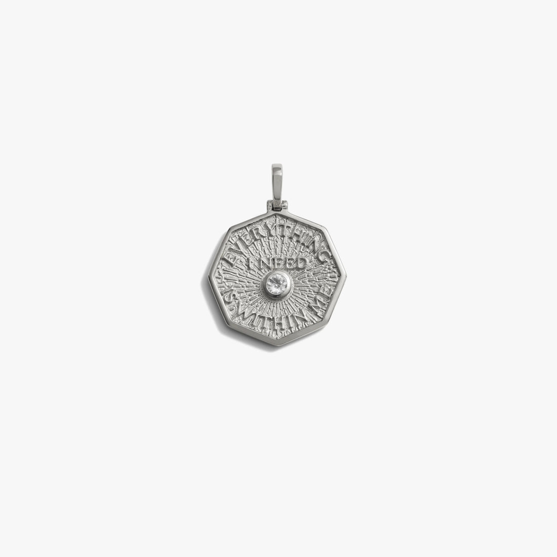 Awe Inspired Pendants Everything I Need is Within Me Affirmation Coin Pendant