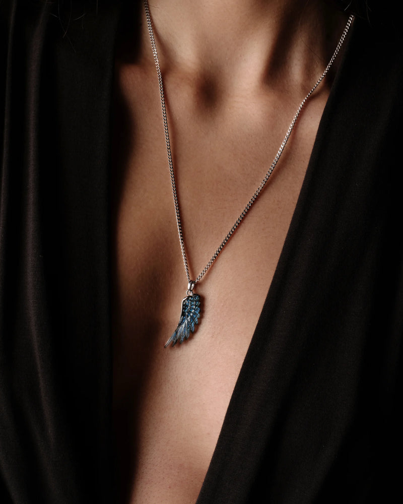 Awe Inspired Pendants Gemstone Angel Wing Amulet