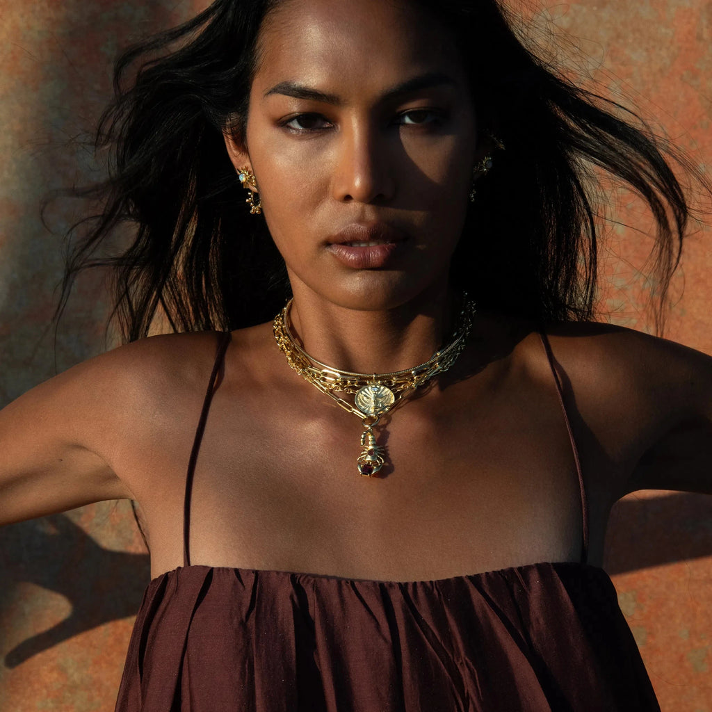 Awe Inspired Pendants Gemstone Scorpion Amulet