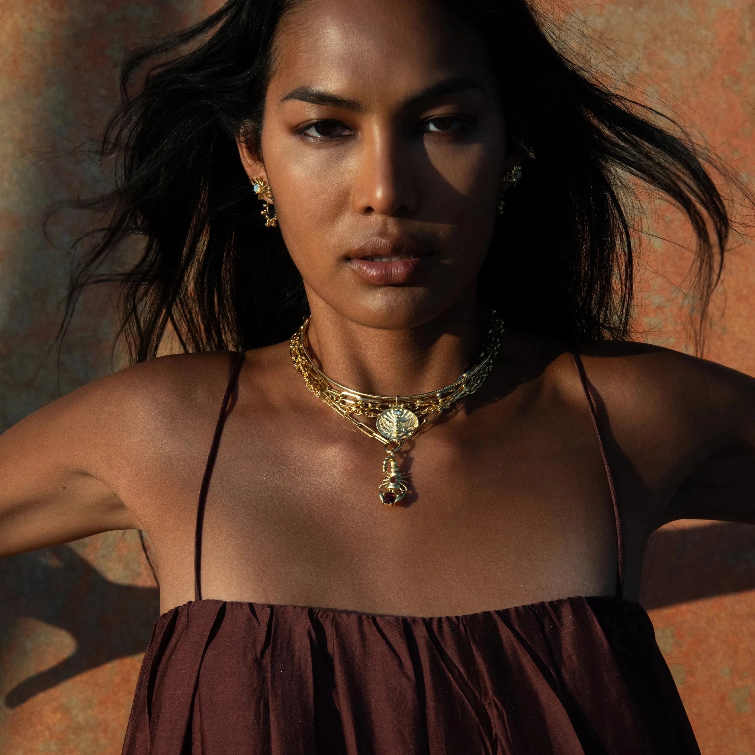 Awe Inspired Pendants Gemstone Scorpion Amulet