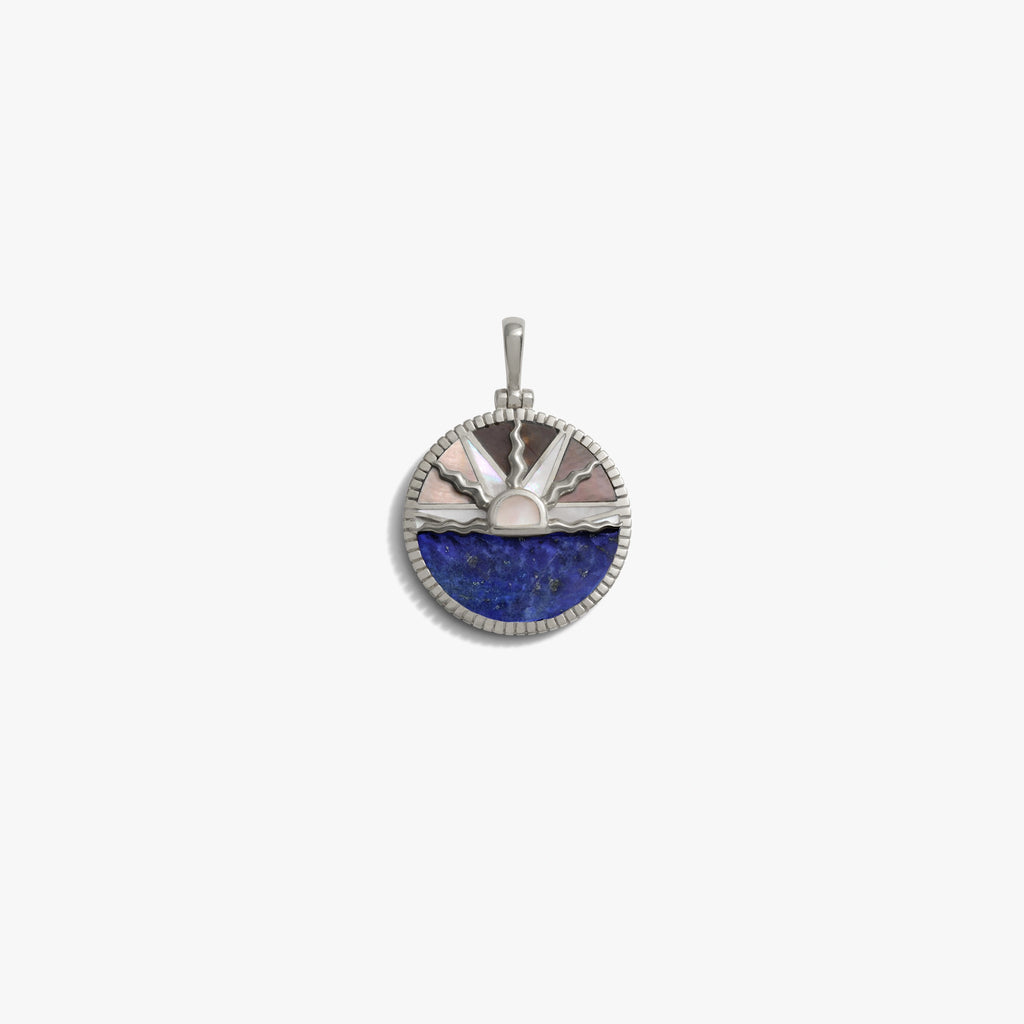 Awe Inspired Pendants Gemstone Sunrise Coin