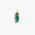 Awe Inspired Pendants Green Onyx Crystal Snake Amulet