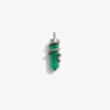 Awe Inspired Pendants Green Onyx Crystal Snake Amulet
