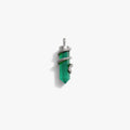 Awe Inspired Pendants Green Onyx Crystal Snake Amulet