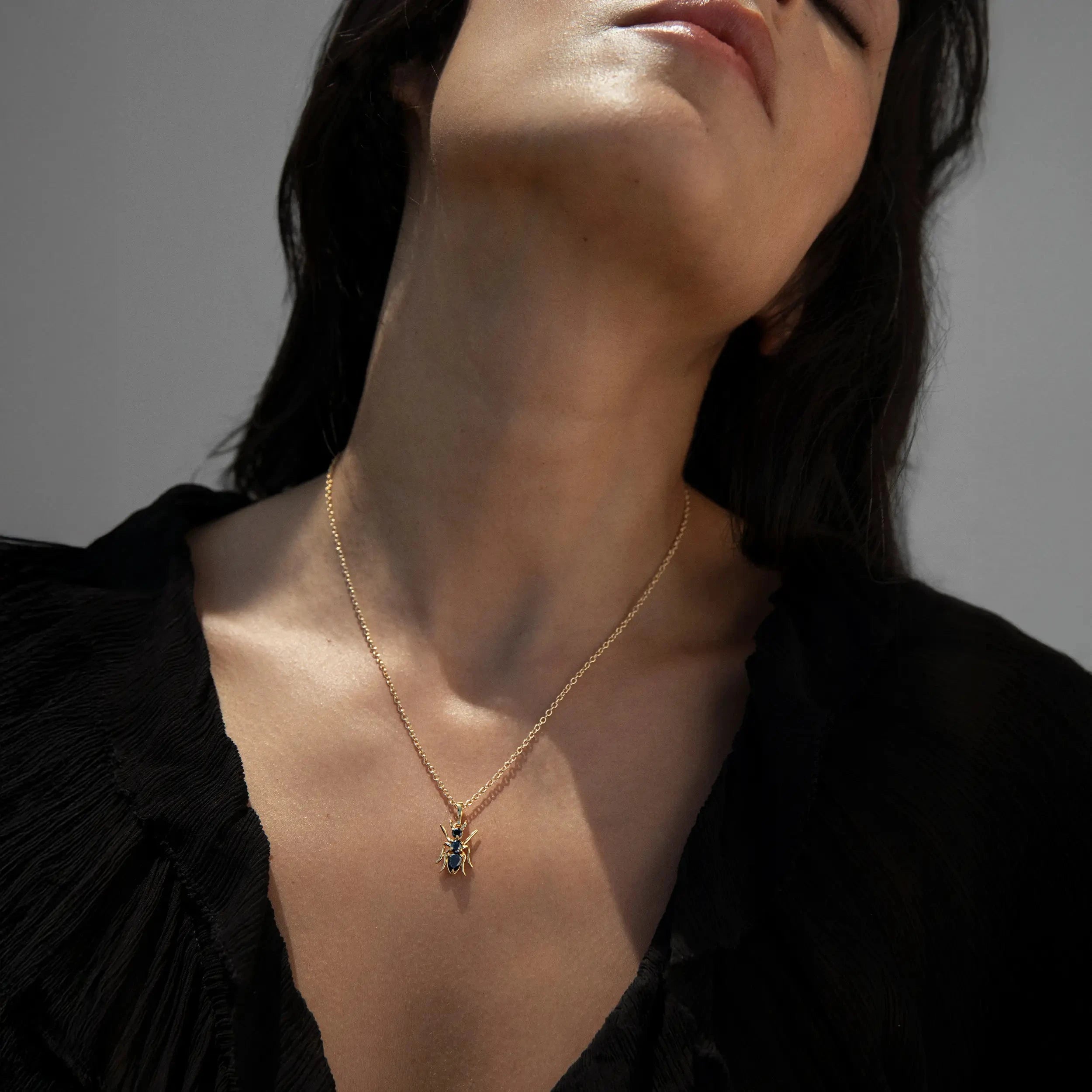 Awe Inspired Pendants Hematite Ant Amulet