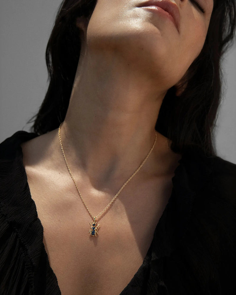 Awe Inspired Pendants Hematite Ant Amulet