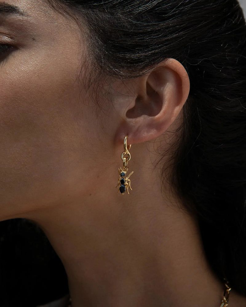 Awe Inspired Pendants Hematite Ant Amulet