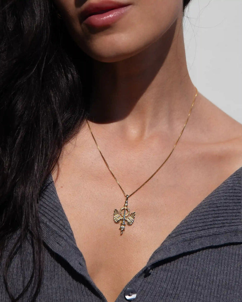 Awe Inspired Pendants Inverted Torch Amulet