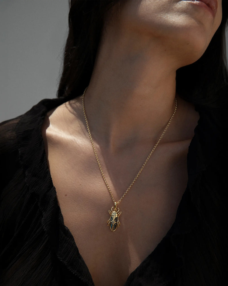 Awe Inspired Pendants Labradorite Beetle Pendant