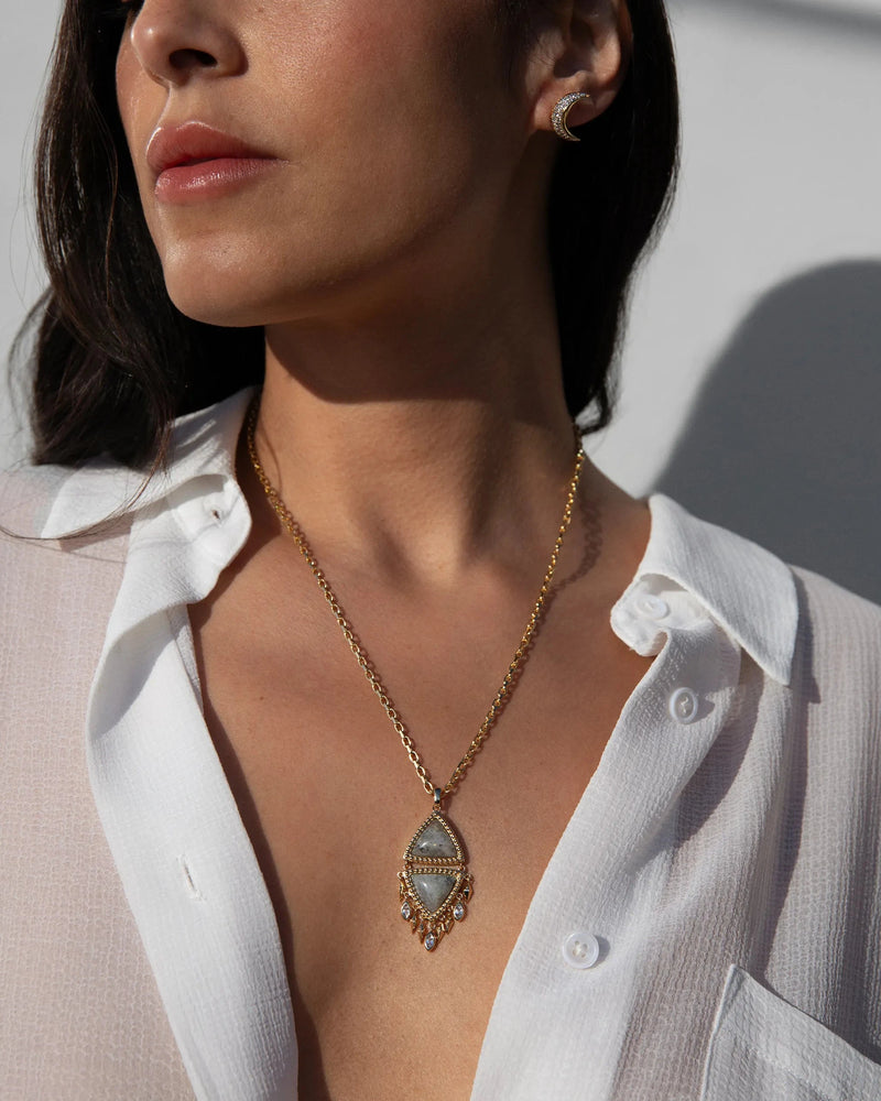 Awe Inspired Pendants Labradorite Wind Chime Pendant