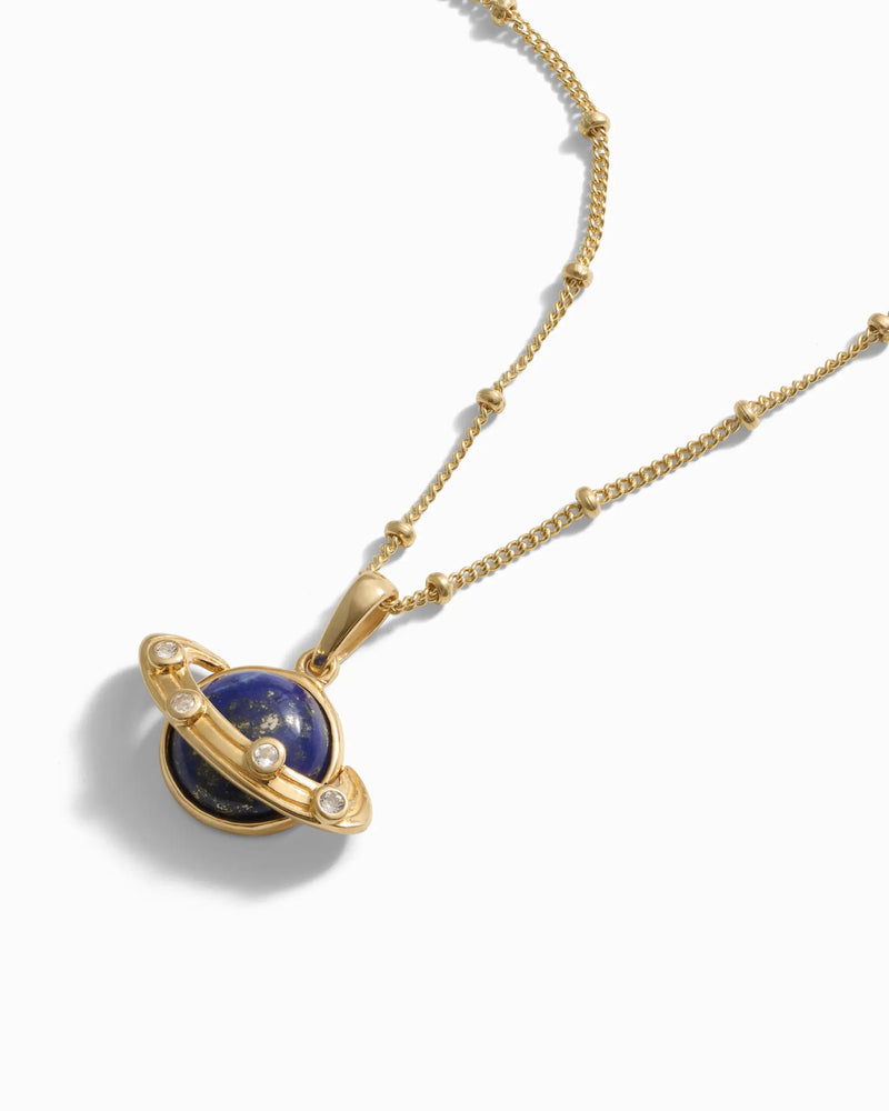 Awe Inspired Pendants Lapis Saturn Amulet