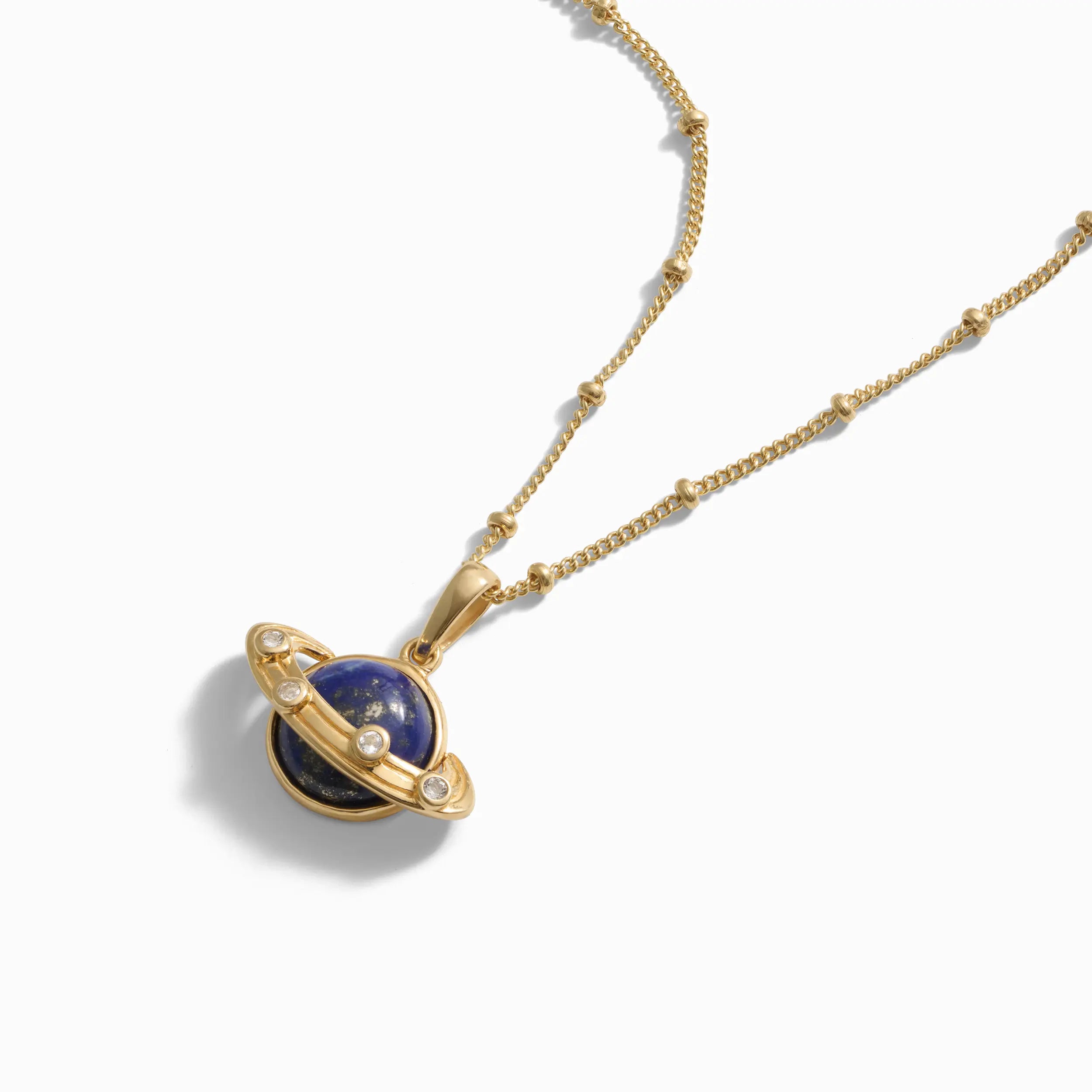 Awe Inspired  Necklaces Lapis Saturn Necklace