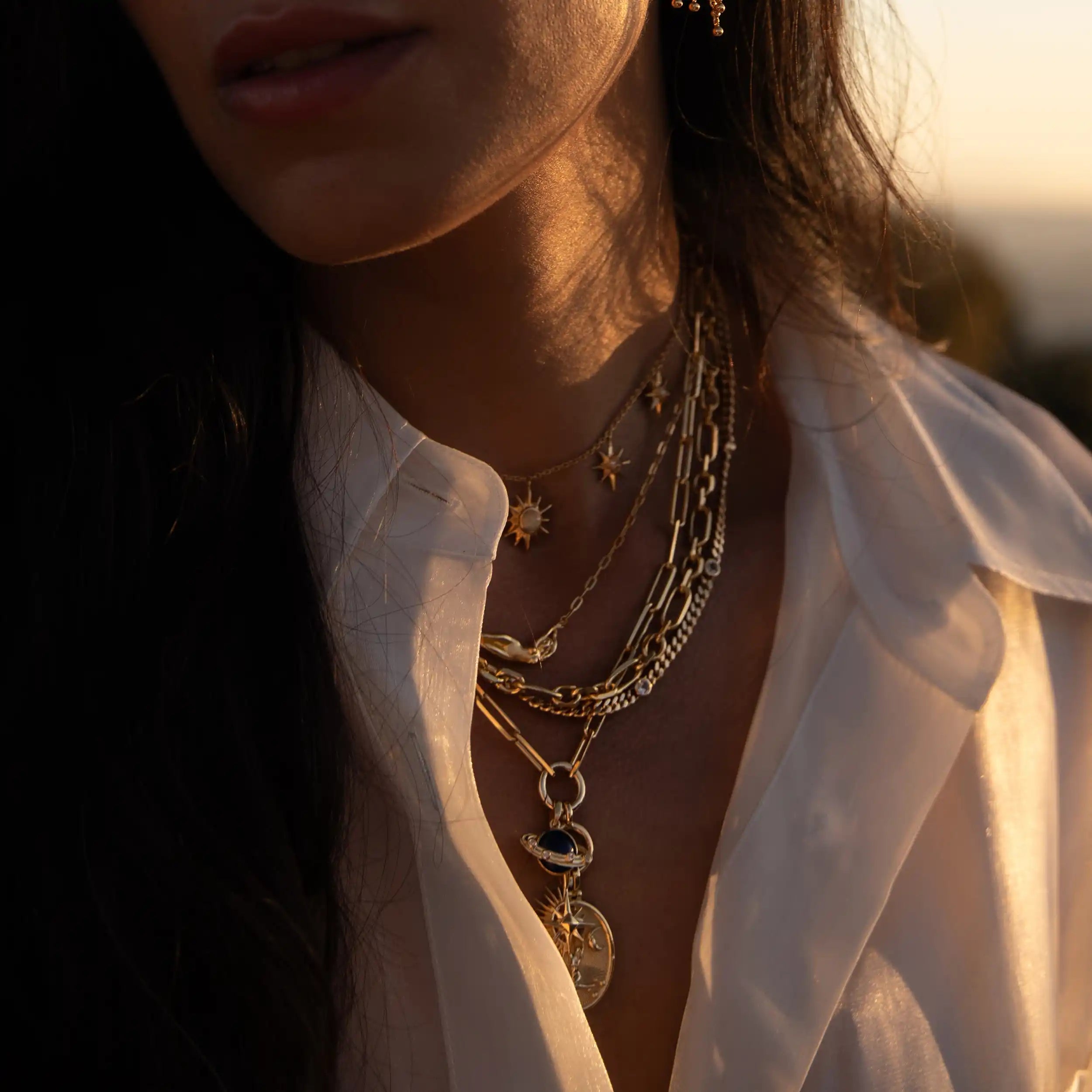 Awe Inspired  Necklaces Lapis Saturn Necklace